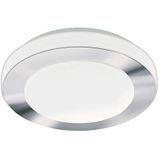 EGLO LED plafondlamp LED Carpi, plafondlamp badkamer, badkamer lamp van metaal in chroom en kunststof in wit, LED vochtige ruimte lamp warm wit, IP44, Ø 30 cm