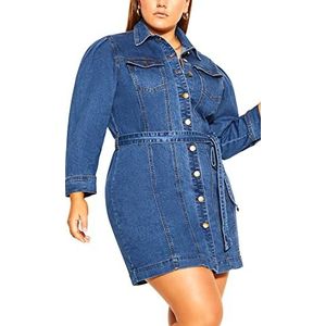 CITY CHIC Robe utilitaire pour femme grande taille, Mid-Denim, 42/grande taille