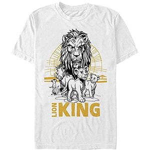 Disney Lion King Group Organic T-shirt met korte mouwen, wit, S, Weiss