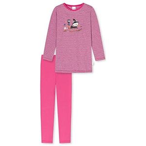 Schiesser pyjama lang pijama meisje, roze gestreept