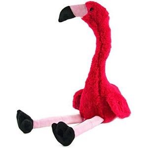 Kögler 76502 - Labertier Flamingo Peet, ca. 34,5 cm, pluche met reproductiefunctie, brabbelen en beweegt grappig, werkt op batterijen