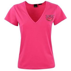 Pinko Turbato T-shirt col V Jerse pour femme, N17_pink Pinko, S