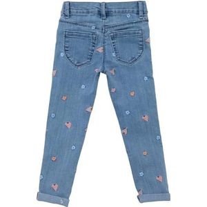 s.Oliver Skinny Jeans mit Stickerei Broderie Filles et Filles, bleu, 98 (taille du fabricant 3-4)