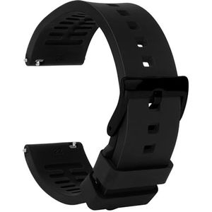 TStrap Siliconen horlogeband met snelsluiting, voor dames en heren, waterdicht, met sluiting, reservearmband voor militaire horloges, 18 mm, 19 mm, 20 mm, 21 mm, 22 mm, 24 mm, Siliconen