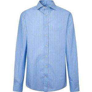 Hackett London Blazer Bold Stripe herenhemd, meerkleurig - blauw, XL, meerkleurig - blauw