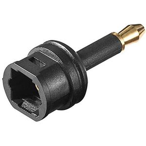 PremiumCord Kjtosred01 optische adapter, Toslink-aansluiting, 3, 5 mm, verguld, zwart