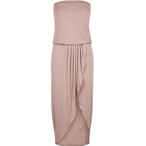 Urban Classics - Viscose Bandeau High low jurk - Roze