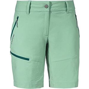 Schöffel Short Toblach2 Lichte en verfrissende korte wandelbroek met elastische stof, veelzijdige outdoorbroek met optimale pasvorm en praktische zakken voor dames, Matcha-munt