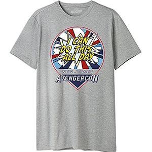 Marvel T-shirt, heren, grijs melange, XXL, Grijs Melange