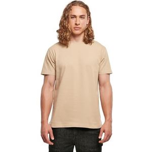 Build Your Brand Build Your Brand T-shirt met ronde hals voor heren, 100% katoen, effen, beige, maat XL, T-shirt voor heren (1 stuk), Effen beige