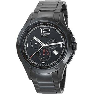 Esprit Collection EL101421F08 herenhorloge, kwarts, chronograaf, stopwatch, roestvrij stalen armband, zwart