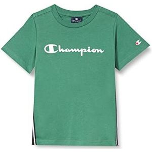 Champion Legacy American Side Tape S/S T-shirt voor kinderen en jongens, patina, 3-4 jaar, patina groen