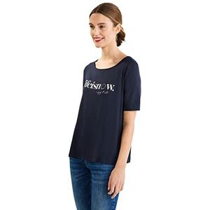 Street One A319254 T-shirt voor dames met korte mouwen, Donkerblauw