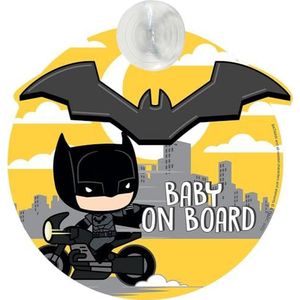 Autosignaal voor baby's op board, DC Batman-afbeeldingen, zuignap bevestiging