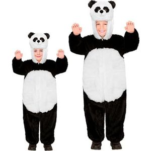 Widmann Panda-kostuum voor kinderen, 113 cm, zwart