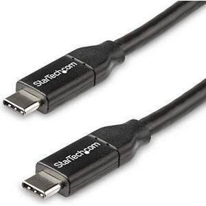 StarTech.com USB-C naar USB-C kabel met 50 cm Power Delivery 5A USB 2.0 Type-C kabel USB IF gecertificeerd zwart (USB2C5C50CM)