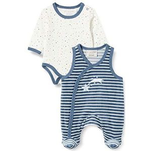 Fixoni Body Long Sleve met Romper Unisex Baby Romper, Chinees Blauw