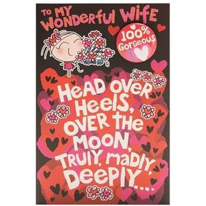 UK Greetings Carte de Saint-Valentin pour femme - Design mignon avec badge