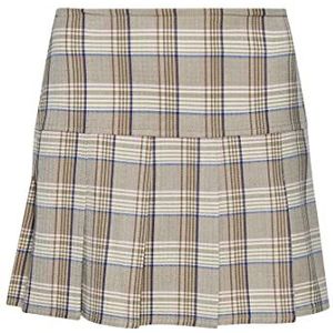 Superdry Skirt Vintage Tweed Pleat Mini Skirt Cream Blue/Herringbone 40 Femme, Bleu/Herringbone, 40