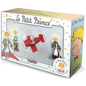 Plastoy - 61040.0 - figuur Petit Prince - set met 3 figuren: vos, vliegtuig en habit