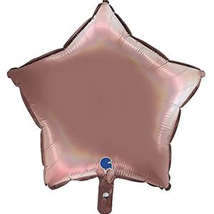 GRABO Folieballon met sterren, 46 cm, roze