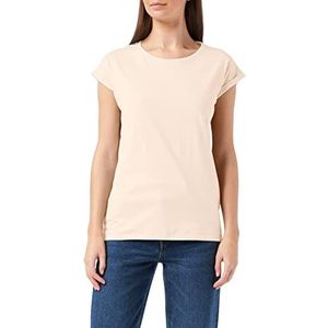 Build Your Brand Dames T-Shirt Extended Shoulder, Roze