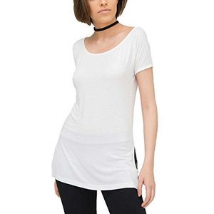 trueprodigy Casual dames merk-T-shirt, effen, basic bovenstuk, coole stijlvolle ronde hals, korte mouwen, slim fit shirt voor vrouwen, Wit