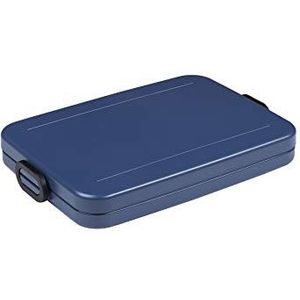 Mepal 107635016800 Take a Break Flat, inhoud 800 ml, lunchbox met scheidingswand, vaatwasmachinebestendig, ABS