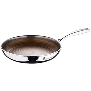 MasterPRO Giro 3 - Braadpan 24 cm van hybride roestvrij staal - gouden antiaanbaklaag - ergonomische handgreep die koel blijft, geschikt voor inductie - vrij van giftige stoffen, PFOA-vrij