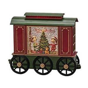 Konstsmide 4278-000 Wagon led-lantaarn met 5 uur timer, 1 warmwitte diode, werkt op batterijen en USB, binnen