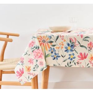BELUM Nappe anti-taches, taille 100 x 155 cm - Nappe au toucher extra douce, couleur multicolore, nappe 100% fabriquée en Espagne, tissu 100% coton biologique, nappe modèle 0120-407