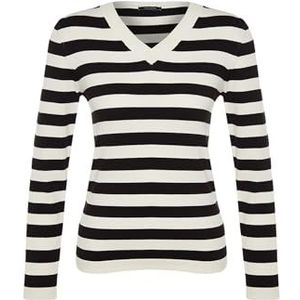 Trendyol Pull basique en tricot à col en V pour femme, ecru, M