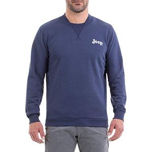 Jeep Winter ronde hals met bomber-snit en vintage logo, heren T-shirt, Mood Indigo/Light Gr, S