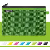 Leitz WOW Pennenetui met ritssluiting, nylon, wasbaar, ideaal voor opslag, groot (23 x 15 cm) - groen