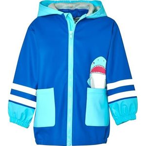 Playshoes 408401 Regenjas, haai, uniseks, kinderen, 1 stuk, 7 - Blauw
