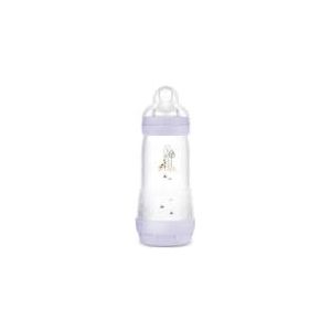 mam | Easy Start Anti-koliek fles 4 maanden snelle doorstroming (320 ml) lila - fles ter vermindering van koliek en klachten van de baby - babyfles compatibel met borstvoeding