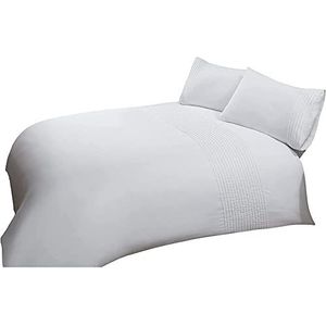 Sleepdown Beddengoedset met dekbedovertrek en kussenslopen, geplooid, wit, 200 x 200 cm