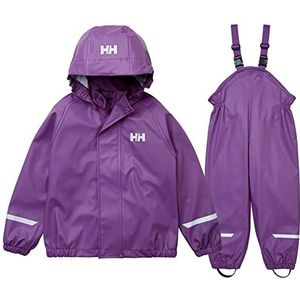 Helly Hansen Bergen PU regenpak voor kinderen, 678 druiven, geplet 104, 678 druif verkleind