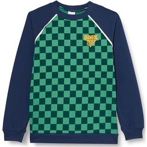 Fred's World by Green Cotton BMX sweatshirt voor jongens, Lazy Green/Fast Green, 104, Lazy Green/Fast Green