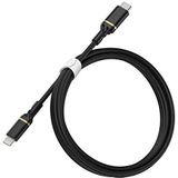 OtterBox USB C-Lightning PD 1 m versterkte kabel, snel opladen, performance serie, zwart