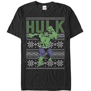 Marvel Avengers Classic Hulk Ugly Top T-shirt met korte mouwen bio uniseks, zwart.