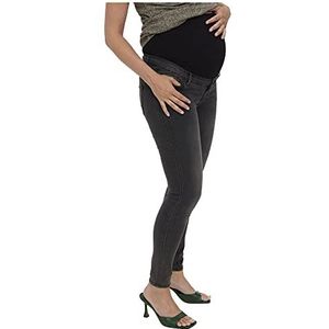 MAMALICIOUS Dames Jeans, Dark Grey Denim