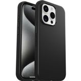 OtterBox Symmetry Beschermhoes voor iPhone 15 Pro, valbescherming, dunne bescherming, ondersteunt 3 x meer vallen dan militaire standaard, zwart