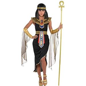 amscan 9918181 Egyptisch koningin historisch kostuum voor dames, zwart