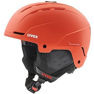 Uvex S566312 Uniseks skihelm voor volwassenen, rood, mat, 54-58 cm