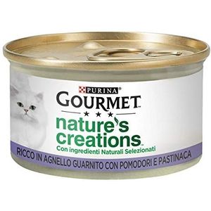Purina Gourmet Nature's Creations kattenvoer, rijk aan lam, vulling met tomaten en pastinace, 24 latex 85 g