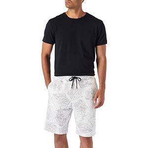 Koton Bedrukte shorts voor heren slim, Ecru design (0d1)
