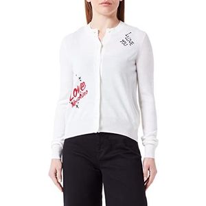 Love Moschino Dames cardigan, optisch wit, 42, optisch wit