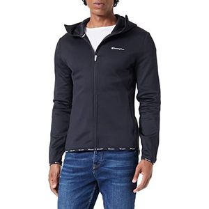Champion C-Tech Thermic Full Zip Sweatshirt met capuchon voor heren, zwart, M, Zwart