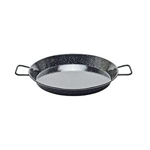 La Ideal Geëmailleerd Staal Paella Pan, Zwart, 40 cm